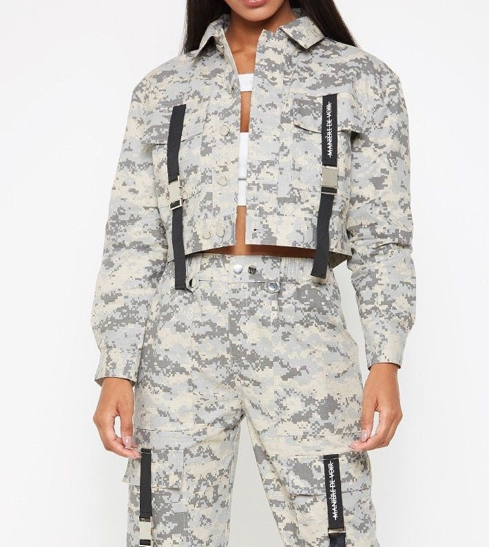 Cropped Camouflage Denim (Large)