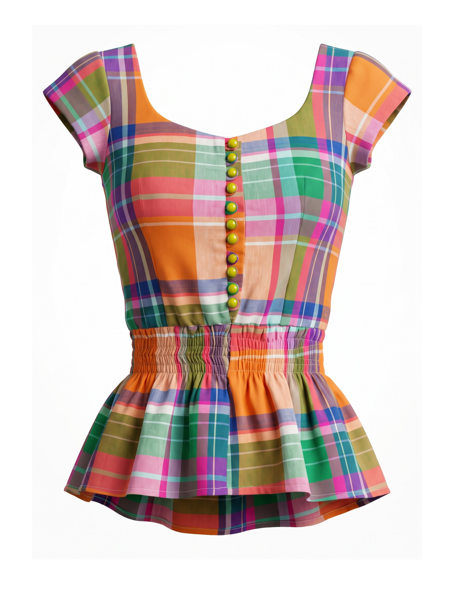 Colorful Plaid Top (Small)