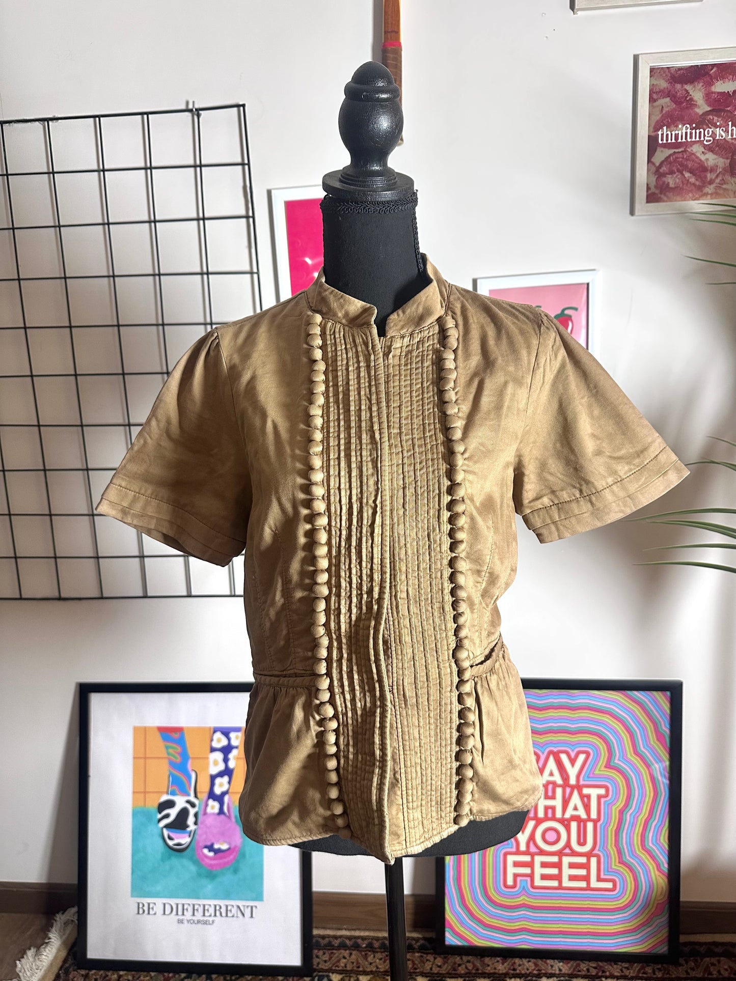 Vintage Gap Pleated Shirt (Medium)