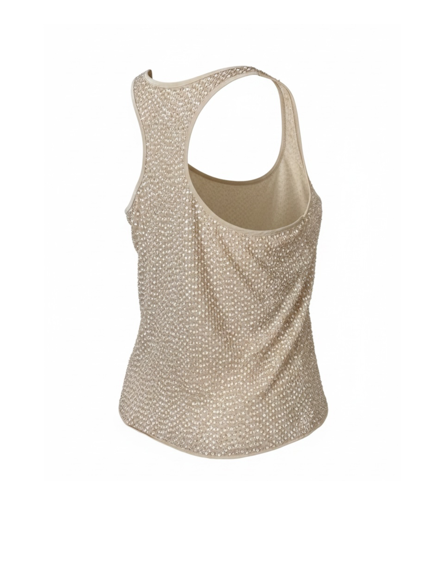Beige Sequined Top (Large)