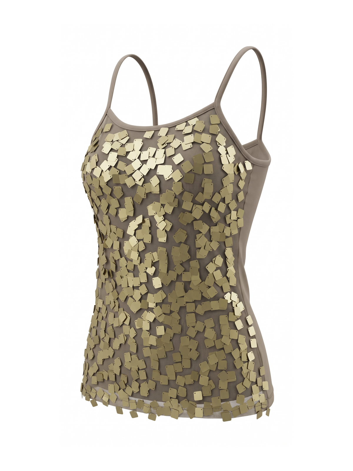 Olive Sequin Cami (Small)