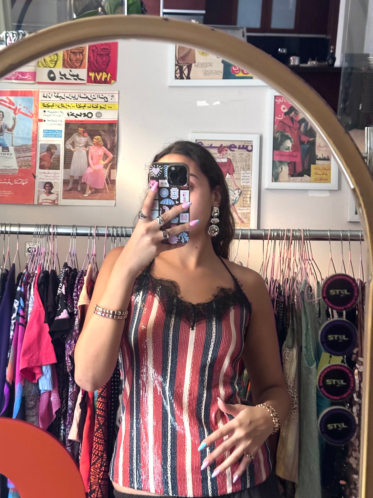 Lace Sequined Top (XS)