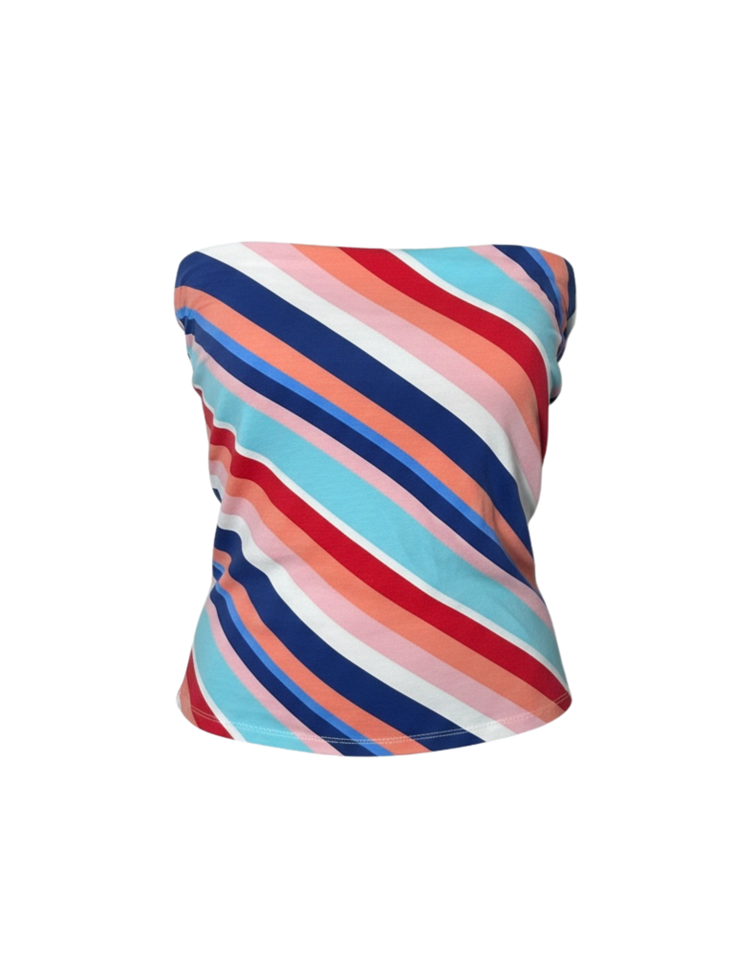 Patterned Asymmetric Tube Top (Large)