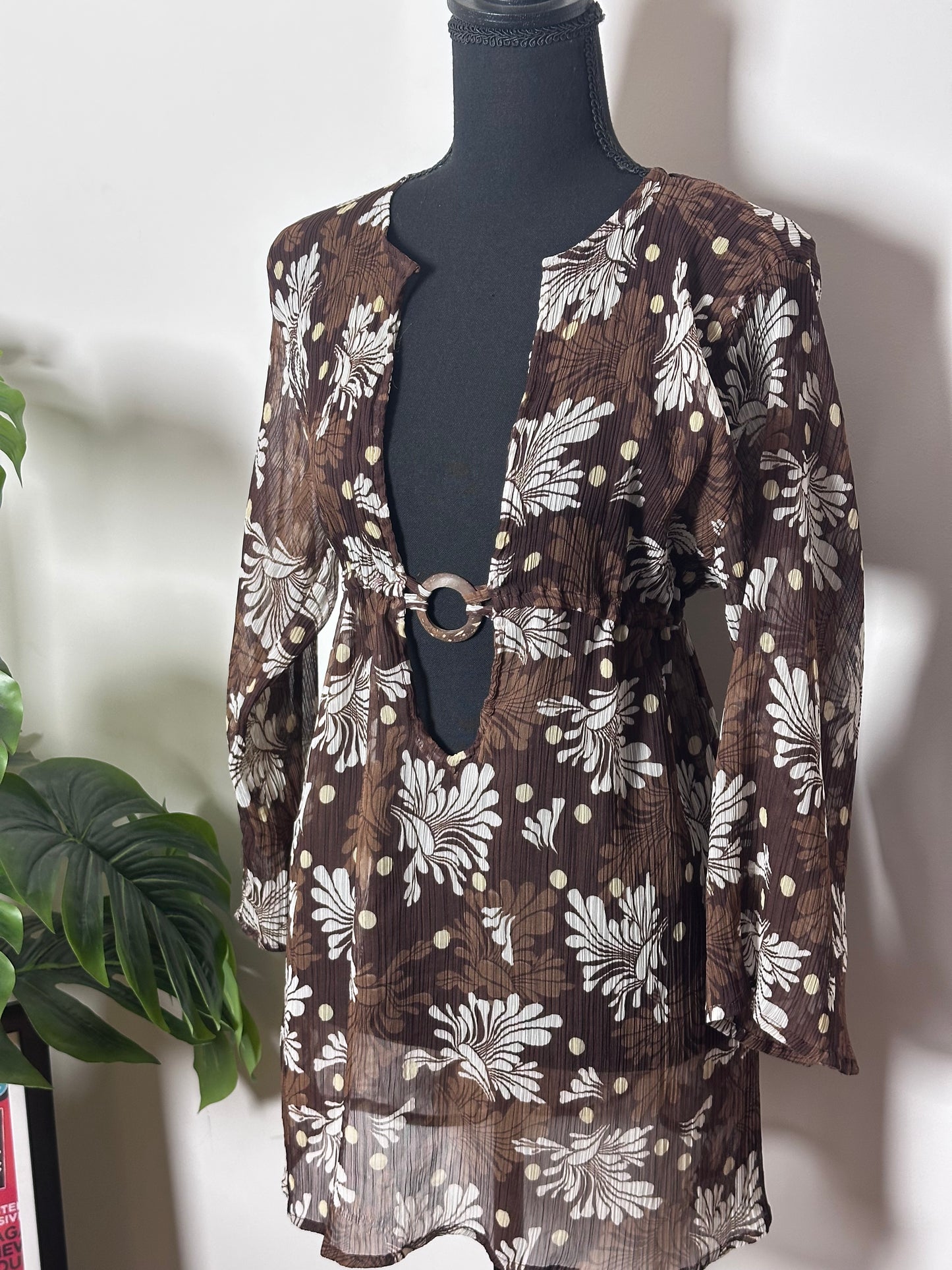 Floral Brown See Through (Medium)