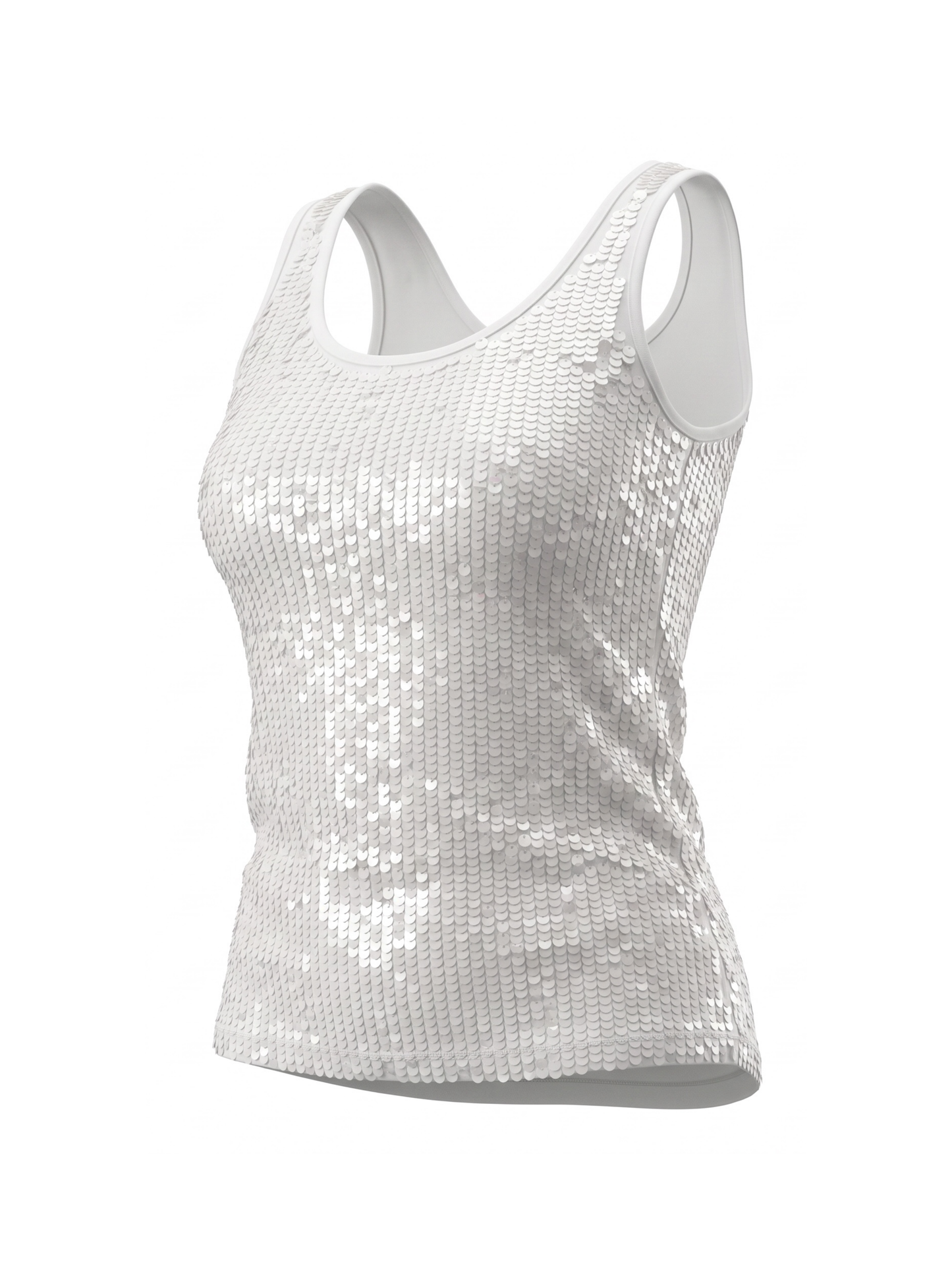 White Sequins Top (Large)