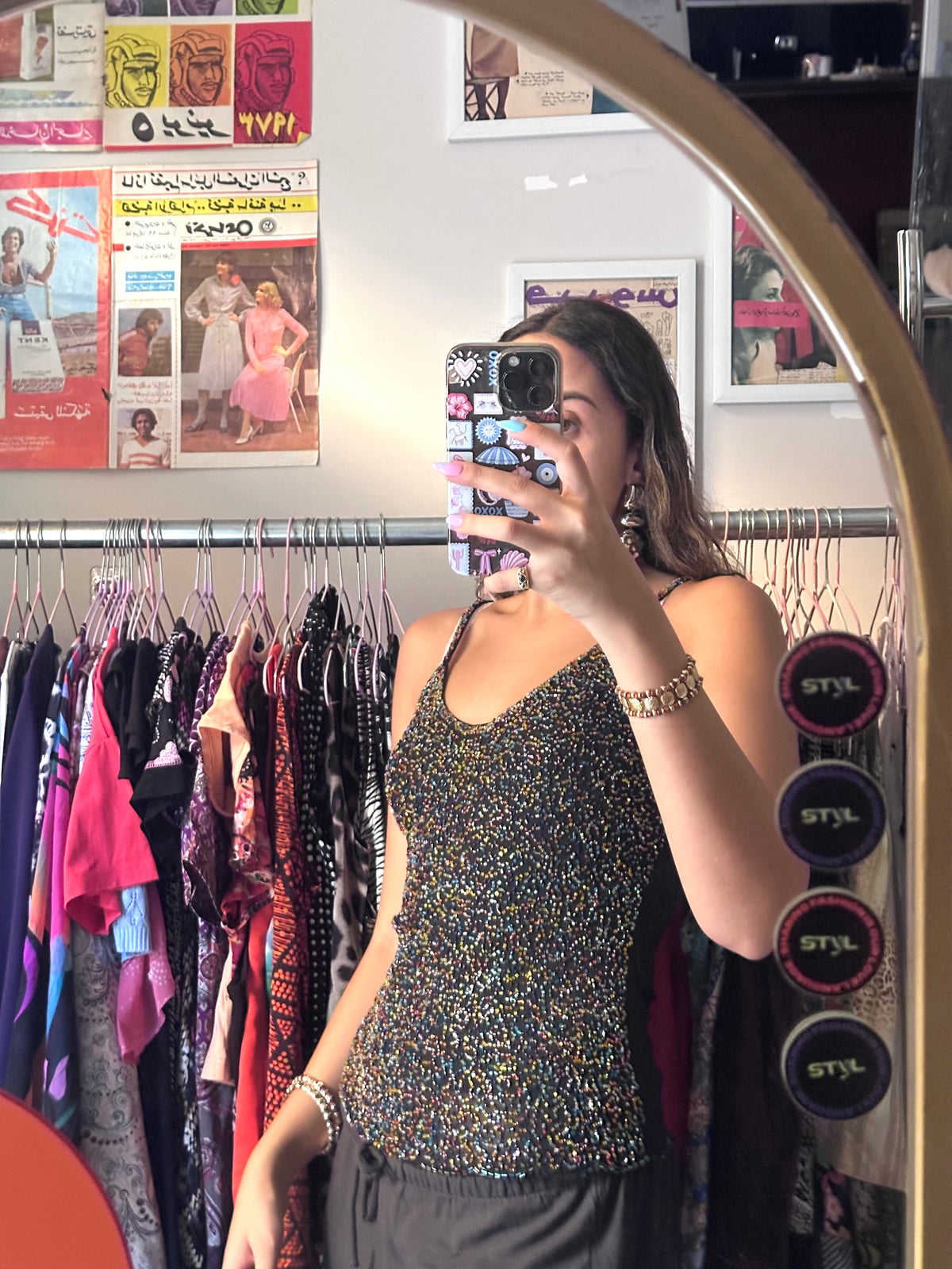 Colored Beaded Top (Small)