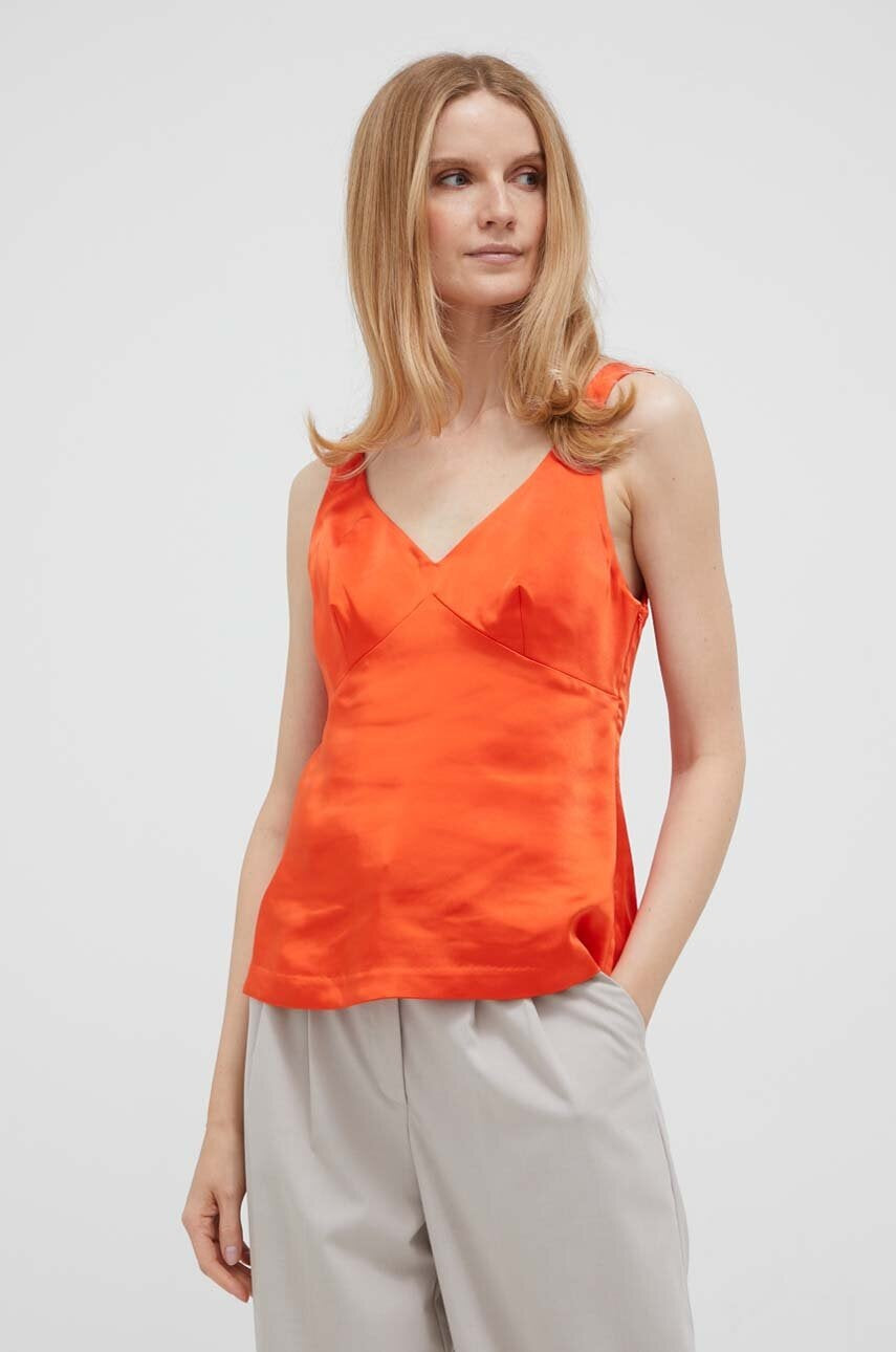 Satin Orange Top (Large)