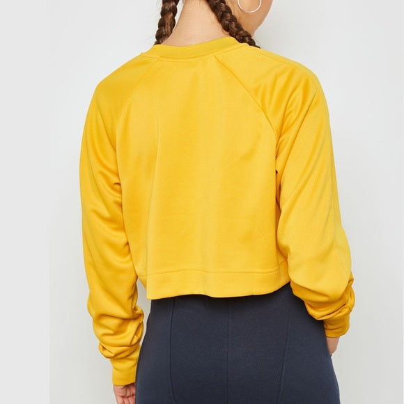 Mustard Cropped Jumper - Nike