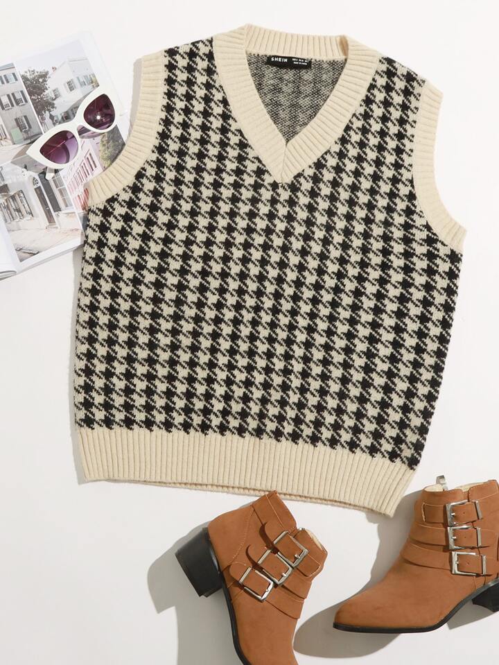 V Neck Vest - Shein