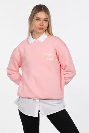 Oversized Baby Pink Sweatshirt