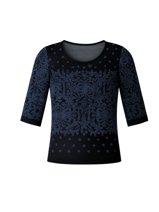 Mesh Embroidery Top