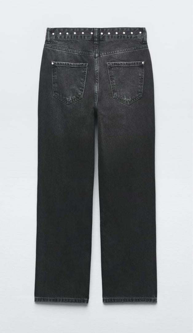 Rhinestone Black Jeans - Zara