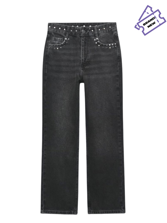 Rhinestone Black Jeans - Zara