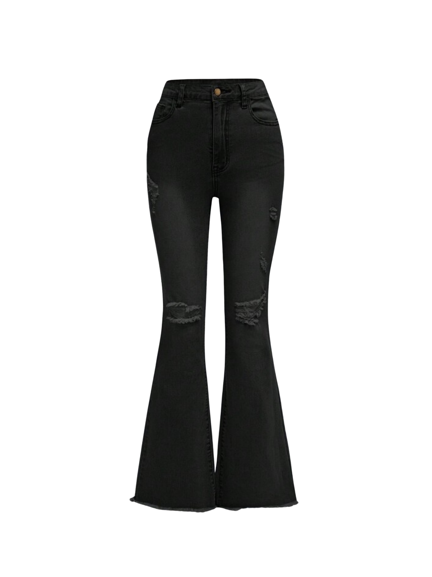 Distressed Flare Jeans - PLT