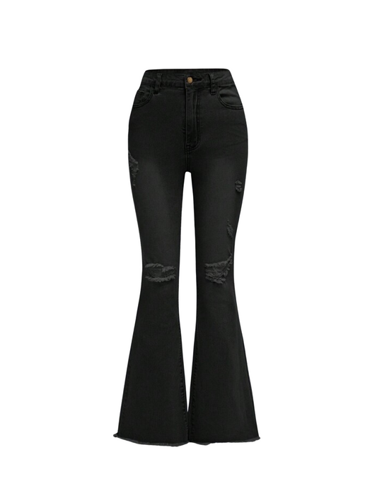 Distressed Flare Jeans - PLT