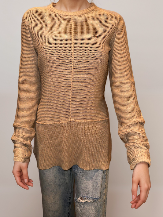 Beige Knitted Top - USPA