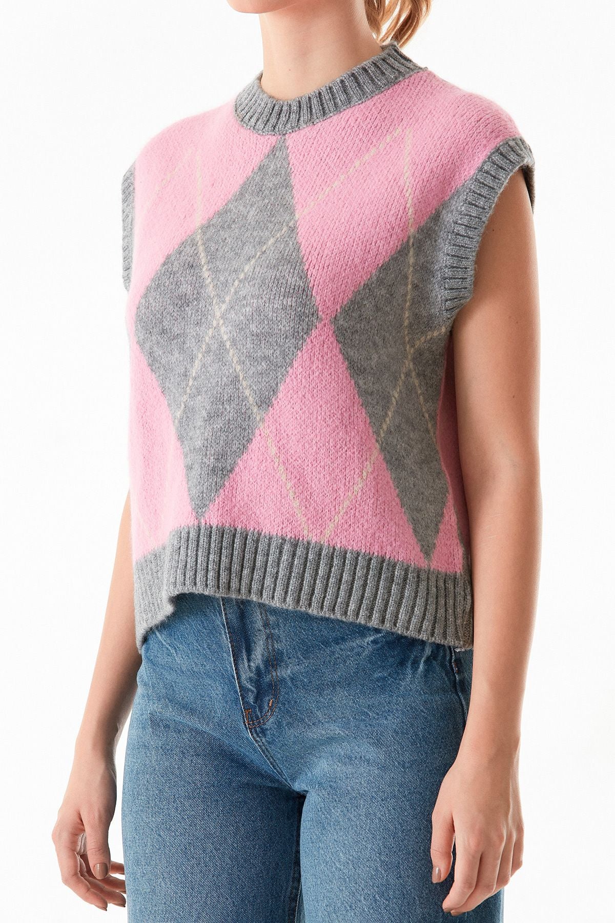 Pink & Grey Vest