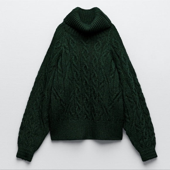 Cut Out Cable Knit - Zara