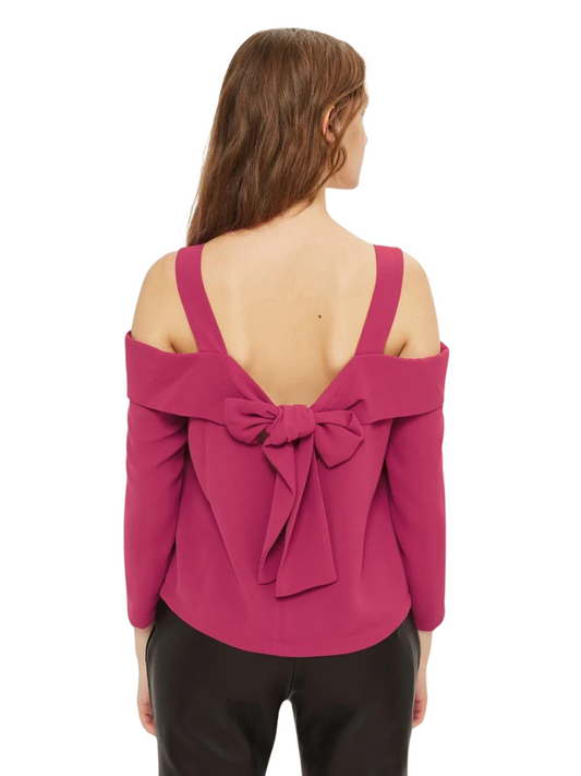 Off Shoulder Tie Back - Topshop