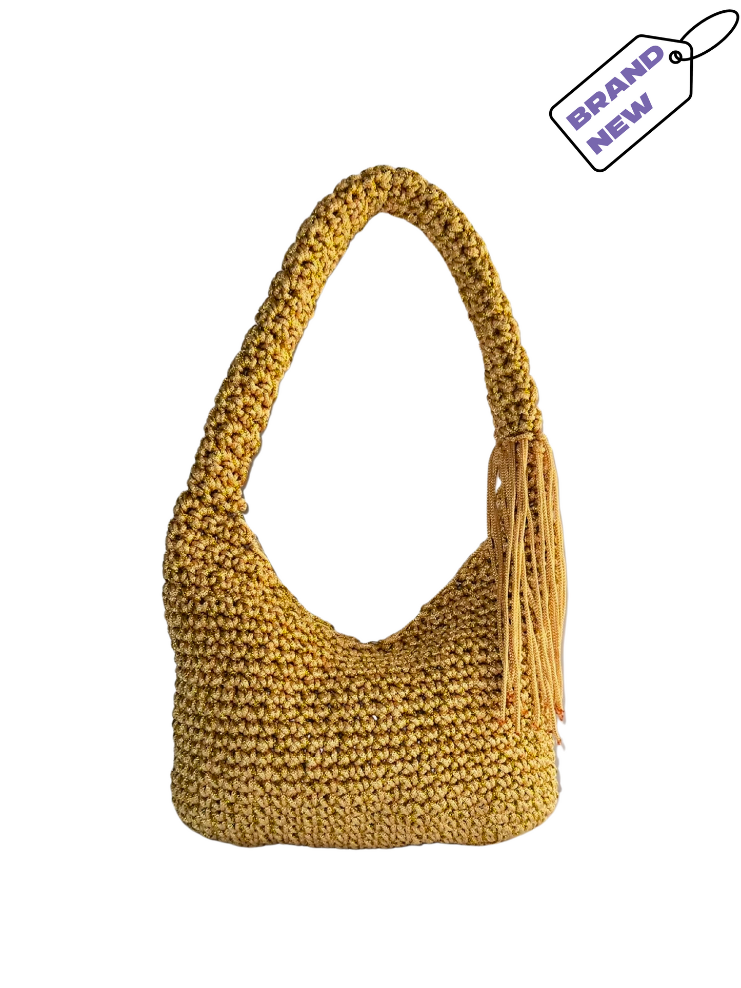 Knitted Gold Bag