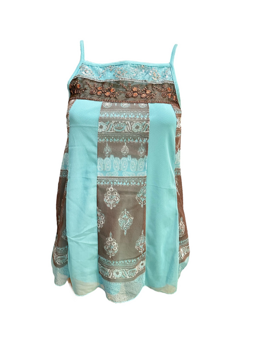 Embroidered Chiffon Top