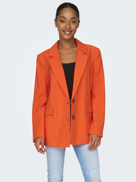 Orange Winter Blazer - Shein