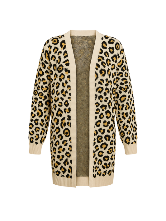 Oversized Leopard Cardigan - Boohoo