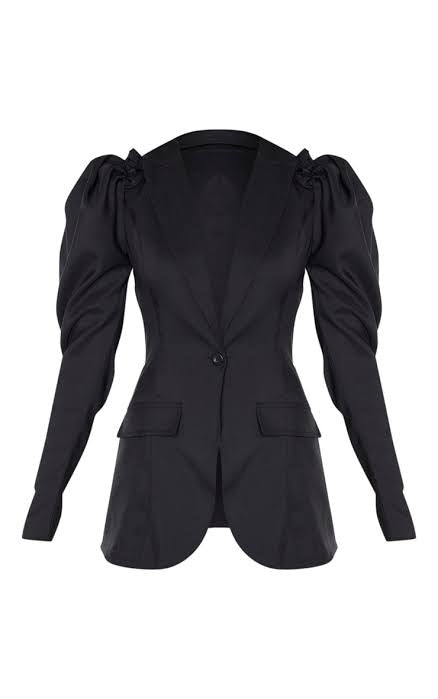 Puff Sleeve Fitted Blazer