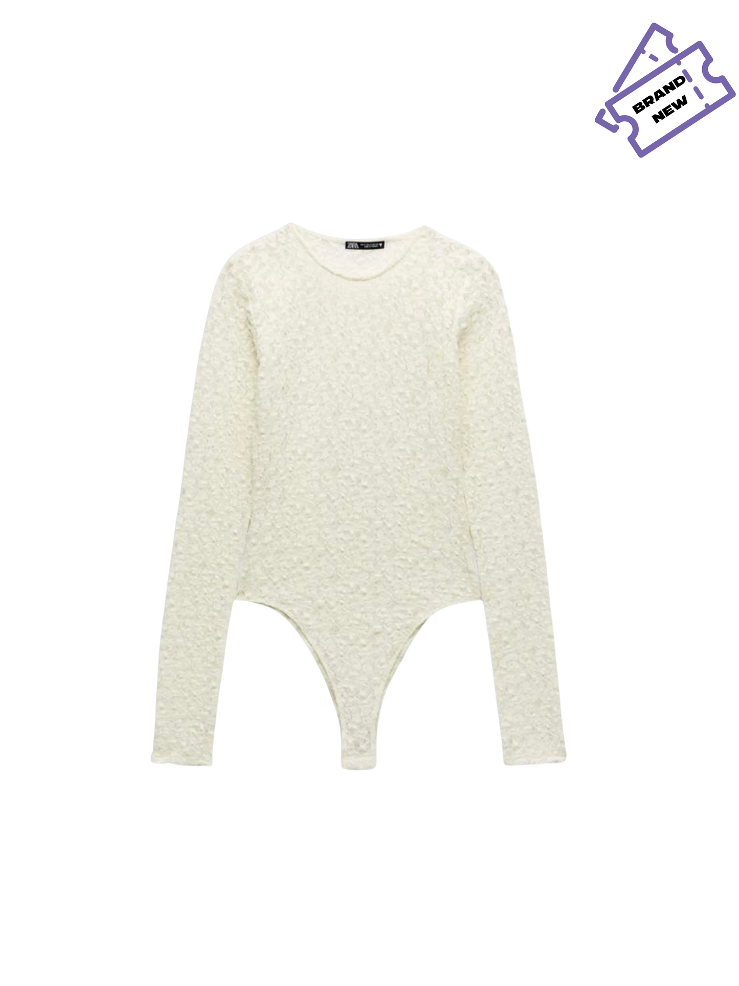 White Lace Body Suit - Zara
