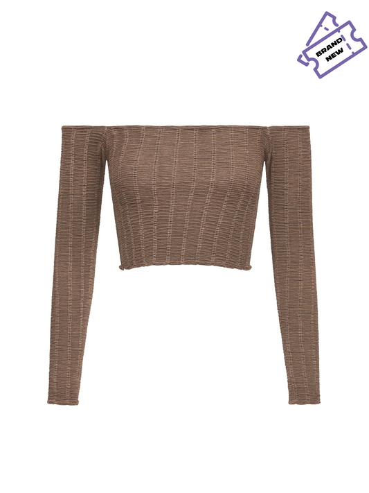 Brown Crop Top - Urban Outfitters