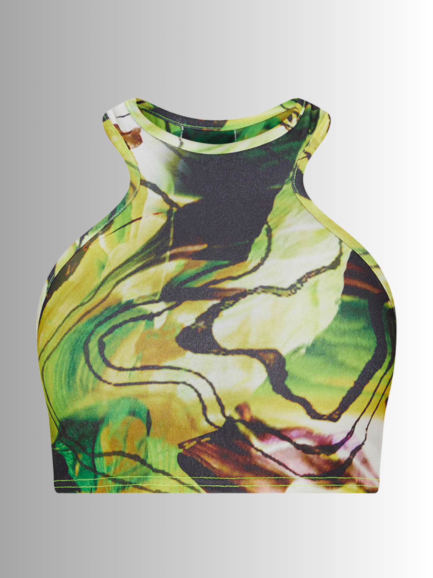 Abstract Lime Racer Top - PLT