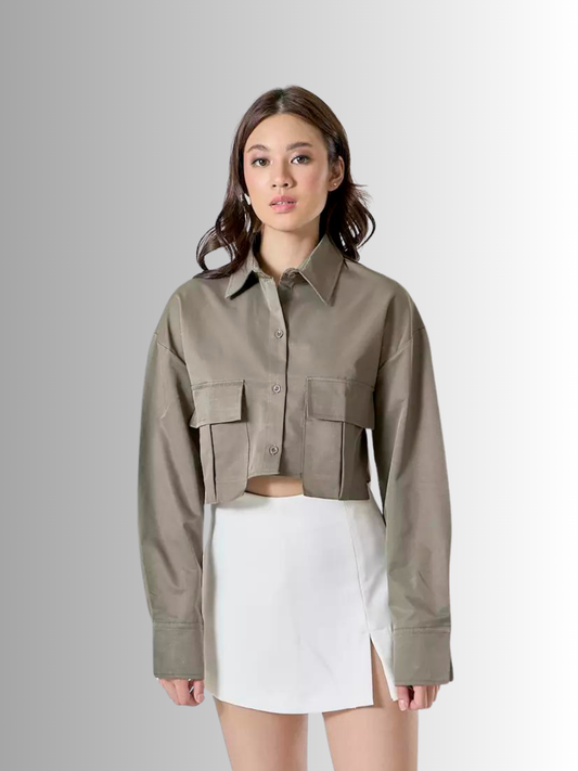 Cropped Cargo Shirt - Zara