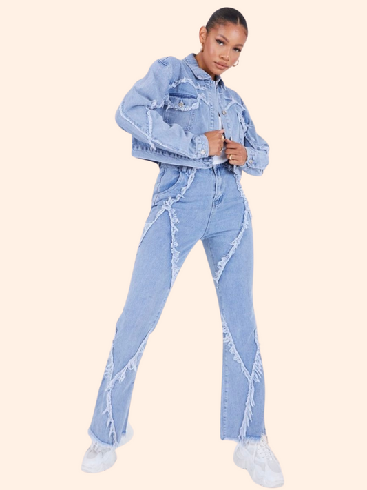 Detailed Flare Jeans - PLT