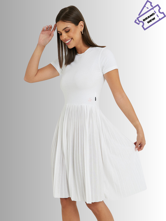 White Cotton Dress - Beverly Hills Polo