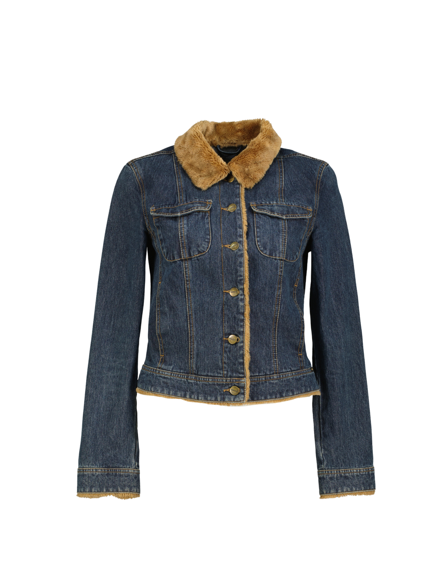 Y2K Fur Denim Jacket - Betty Barclay