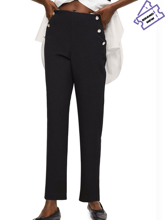 Cropped Button Trousers - Mango