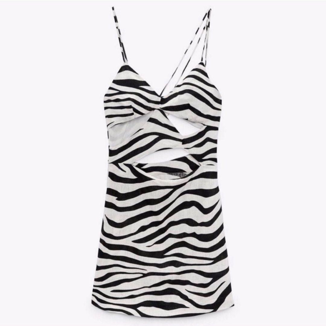 Zebra Cut Out Dress - Zara