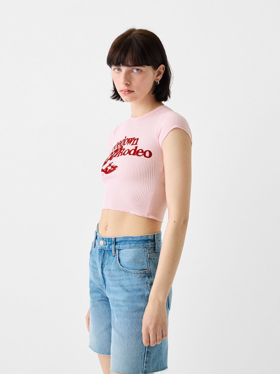 Pink Crop Top - Bershka