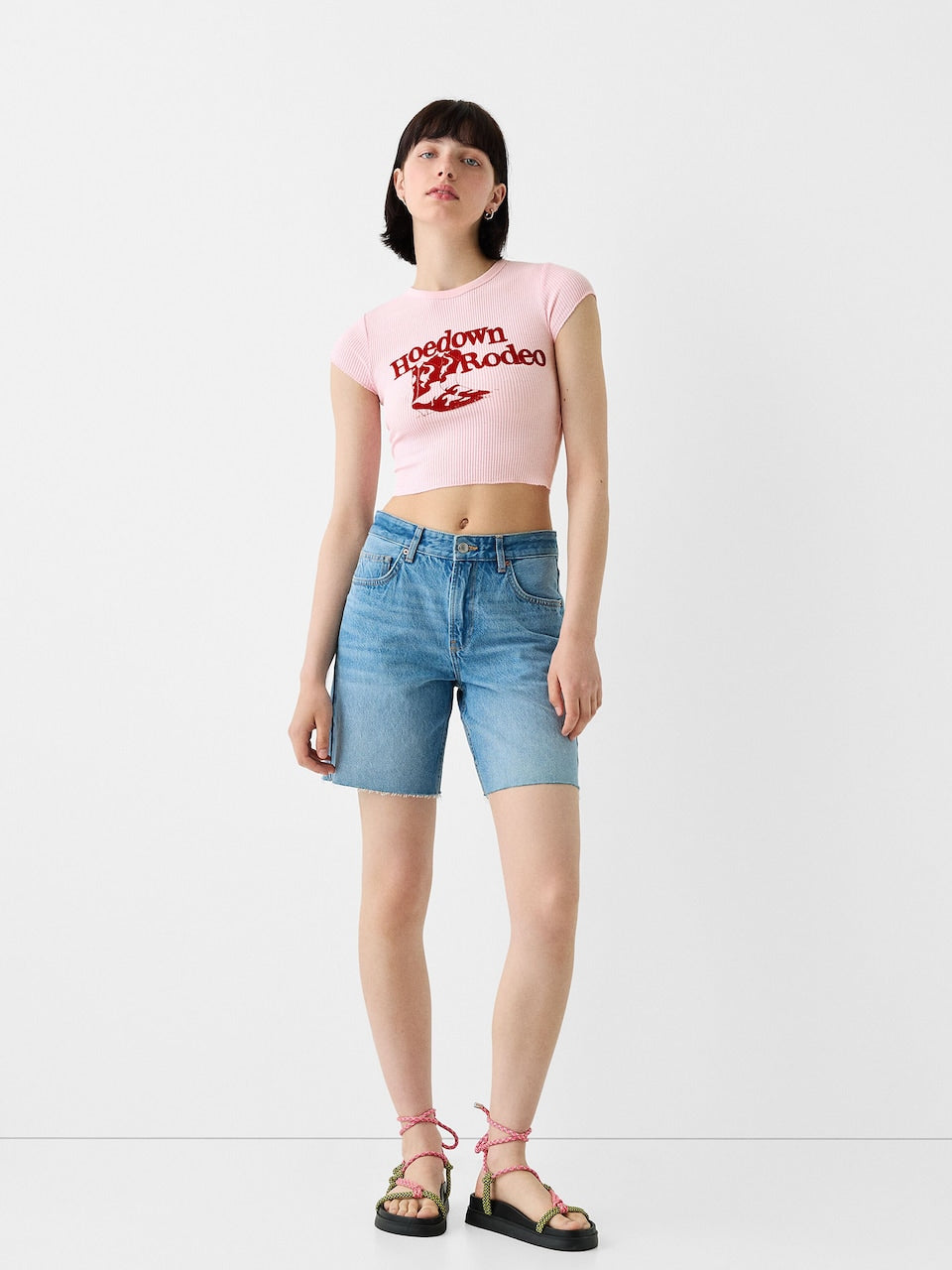 Pink Crop Top - Bershka