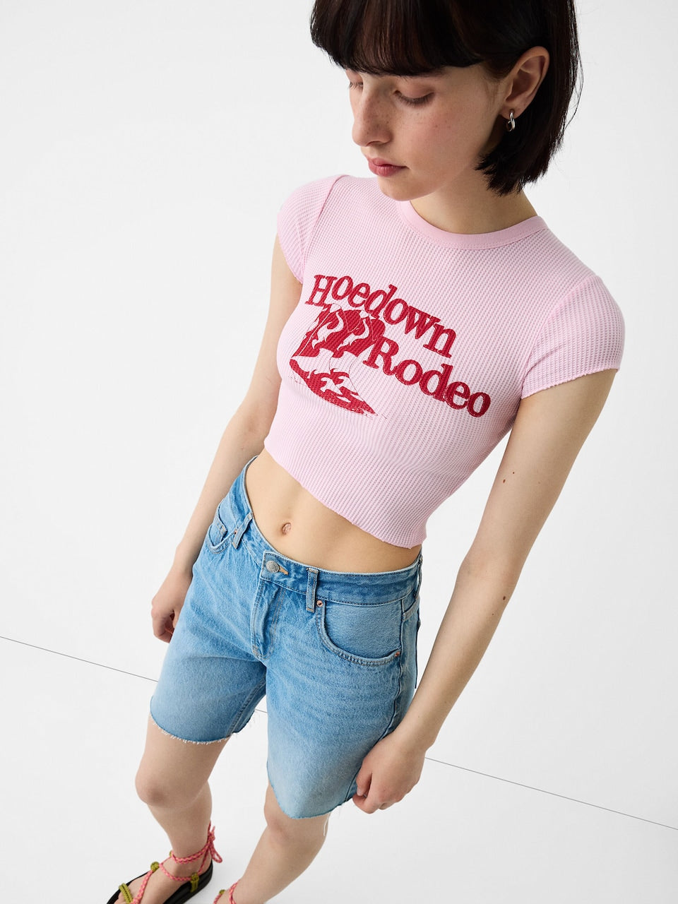 Pink Crop Top - Bershka