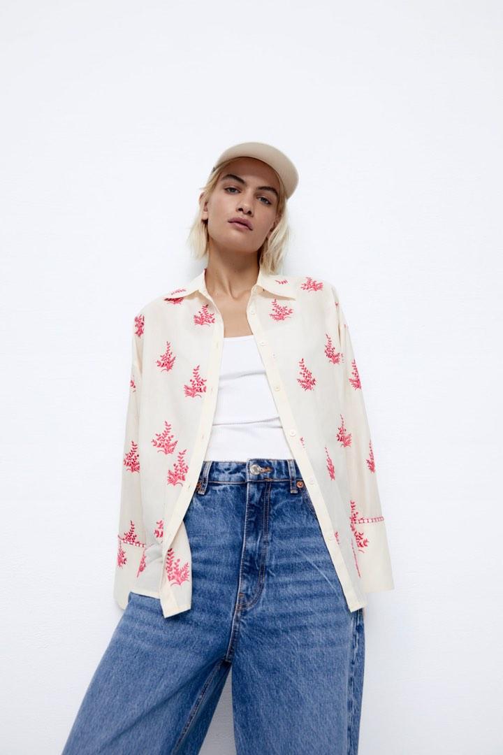 Embroidered Long Sleeve Shirt - Zara