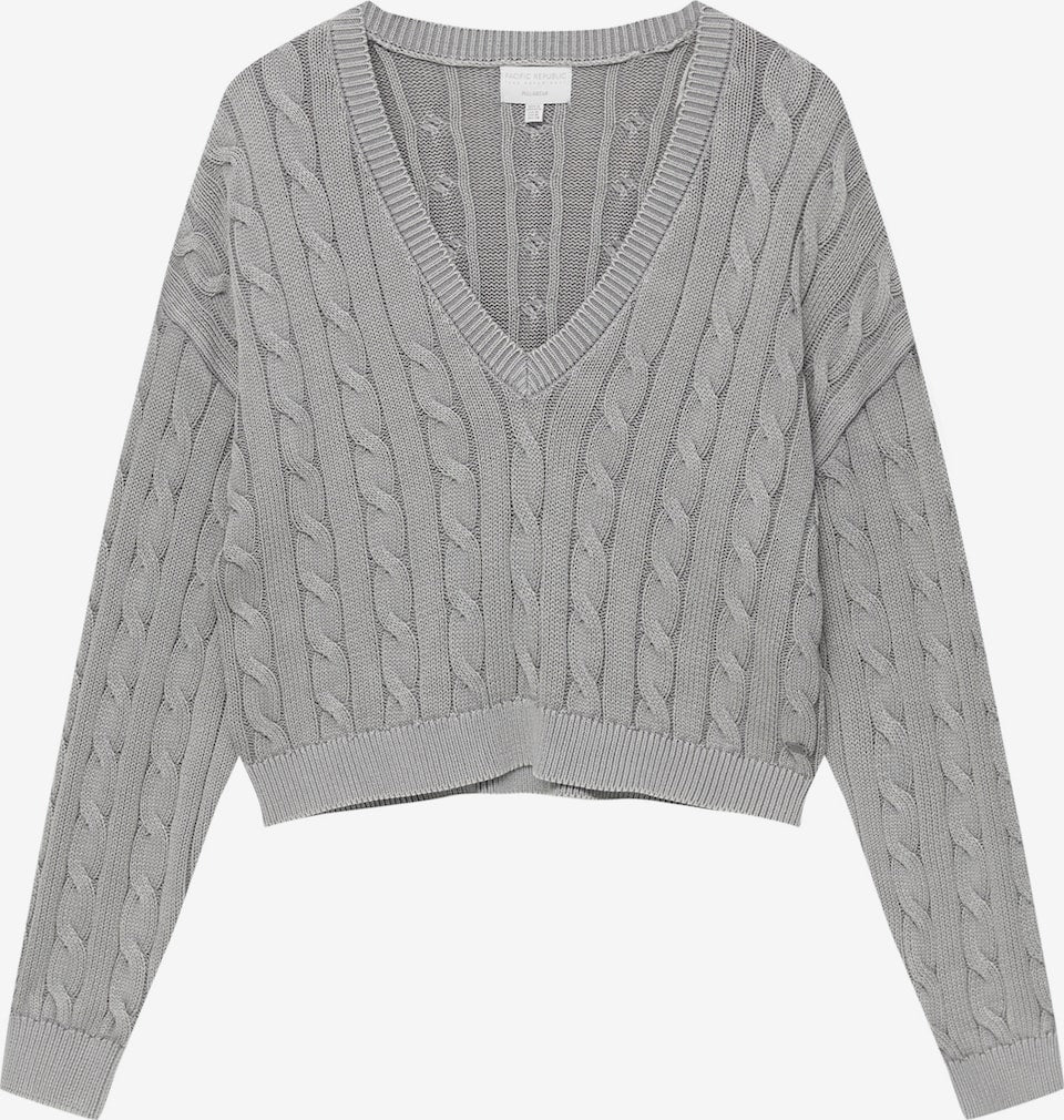 Cable Knit Sweater - Pull & Bear