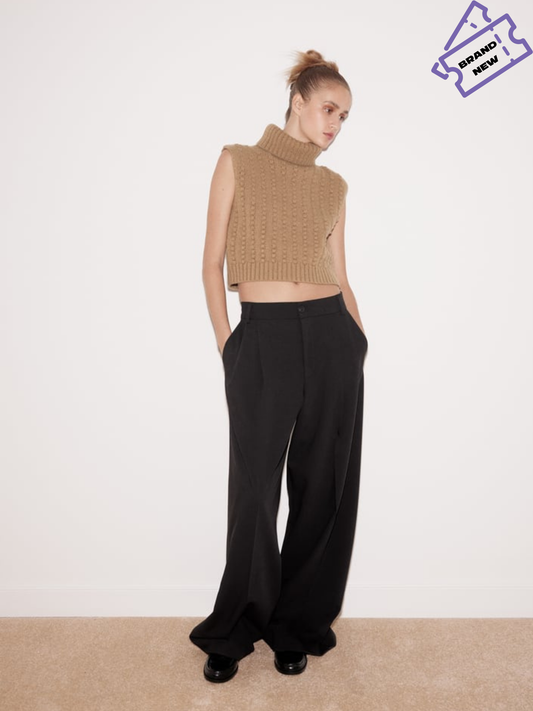 Knit Cropped Sweater - Zara