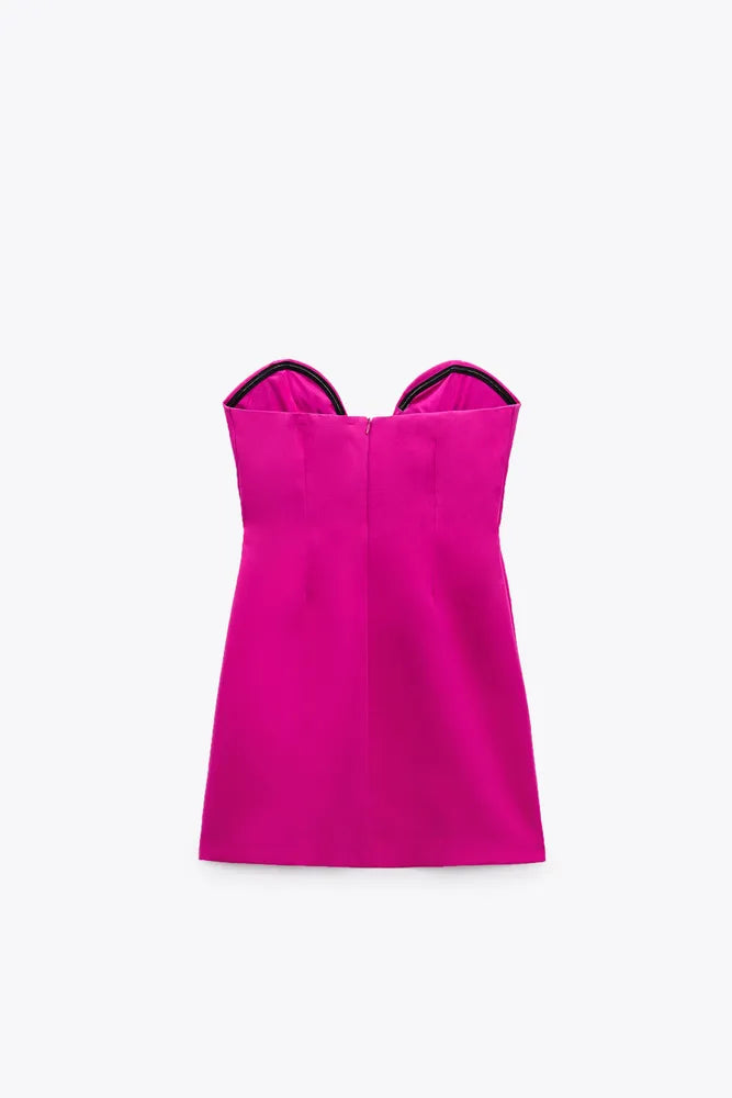 Satin Pink Dress - Zara