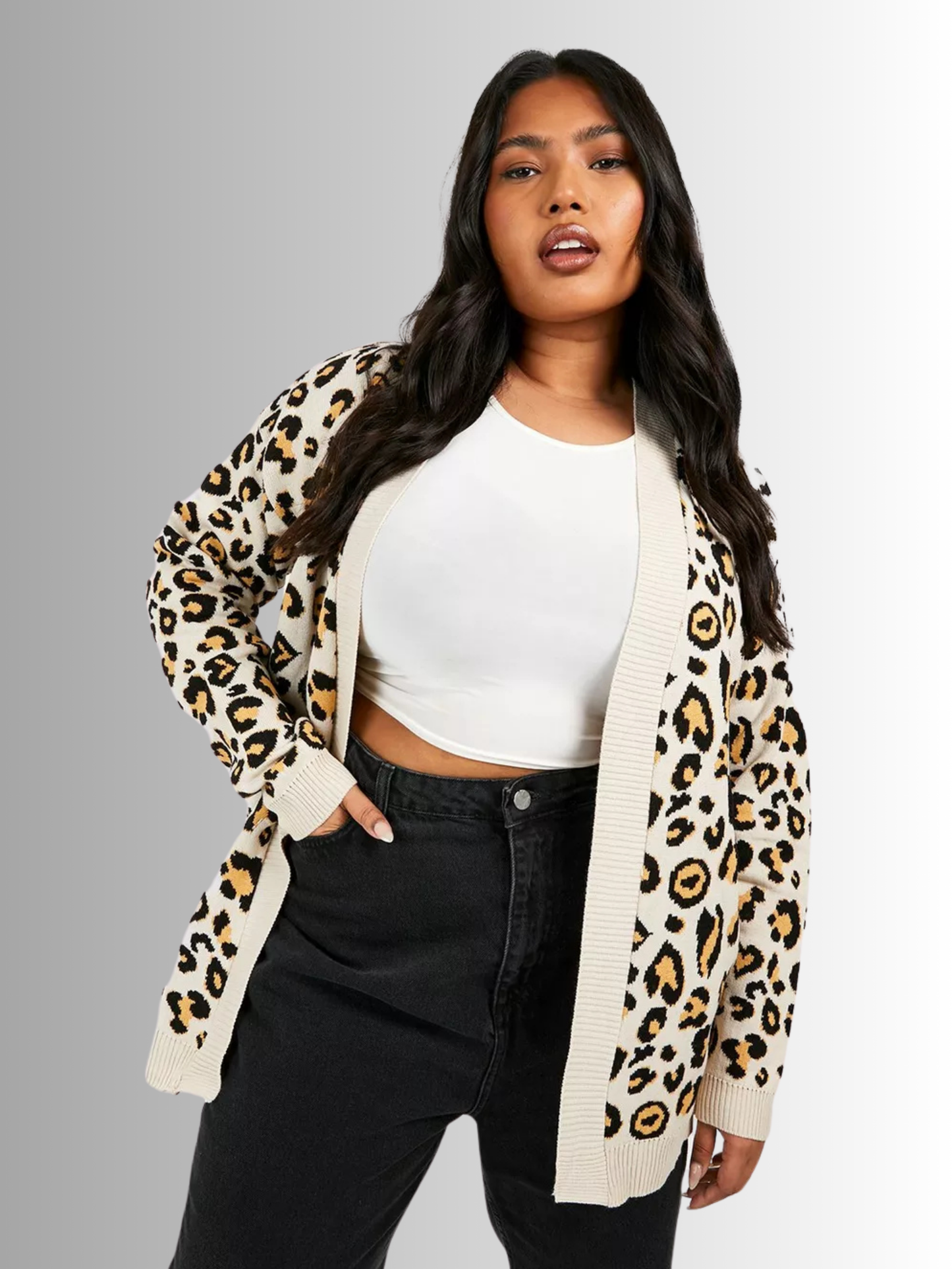 Oversized Leopard Cardigan - Boohoo