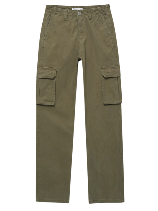 Cargo Khaki Pants - Pull and Bear