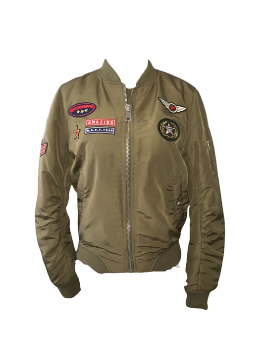 Bomber Jacket with Patches