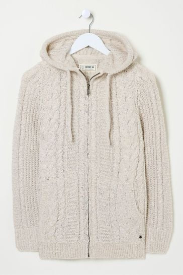 Knitted Hooded Cardigan - Fat Face