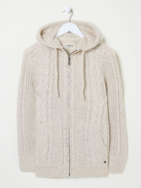 Knitted Hooded Cardigan - Fat Face